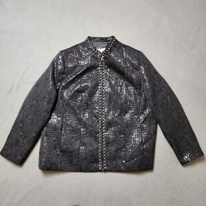 Tanjay crocodile print Fancy Jacket Blazer Sz 16P